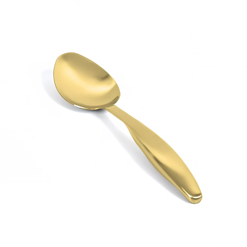 872-BUT036GOS23 10 1/4" Brushed Stainless Serving Spoon, Matte Brass
