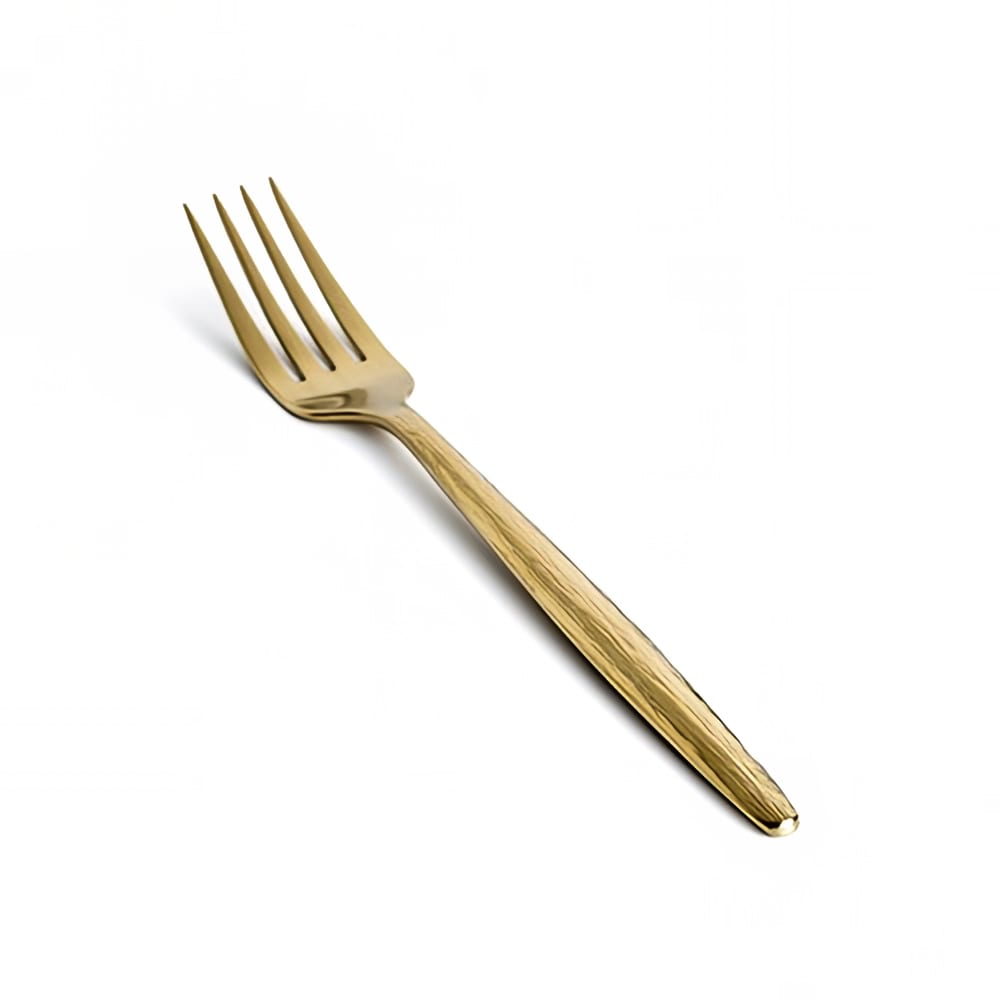 872-FDF010GOS23 8 1/4" Dinner Fork with 18/10 Stainless Grade - Owen Pattern, Matte Brass