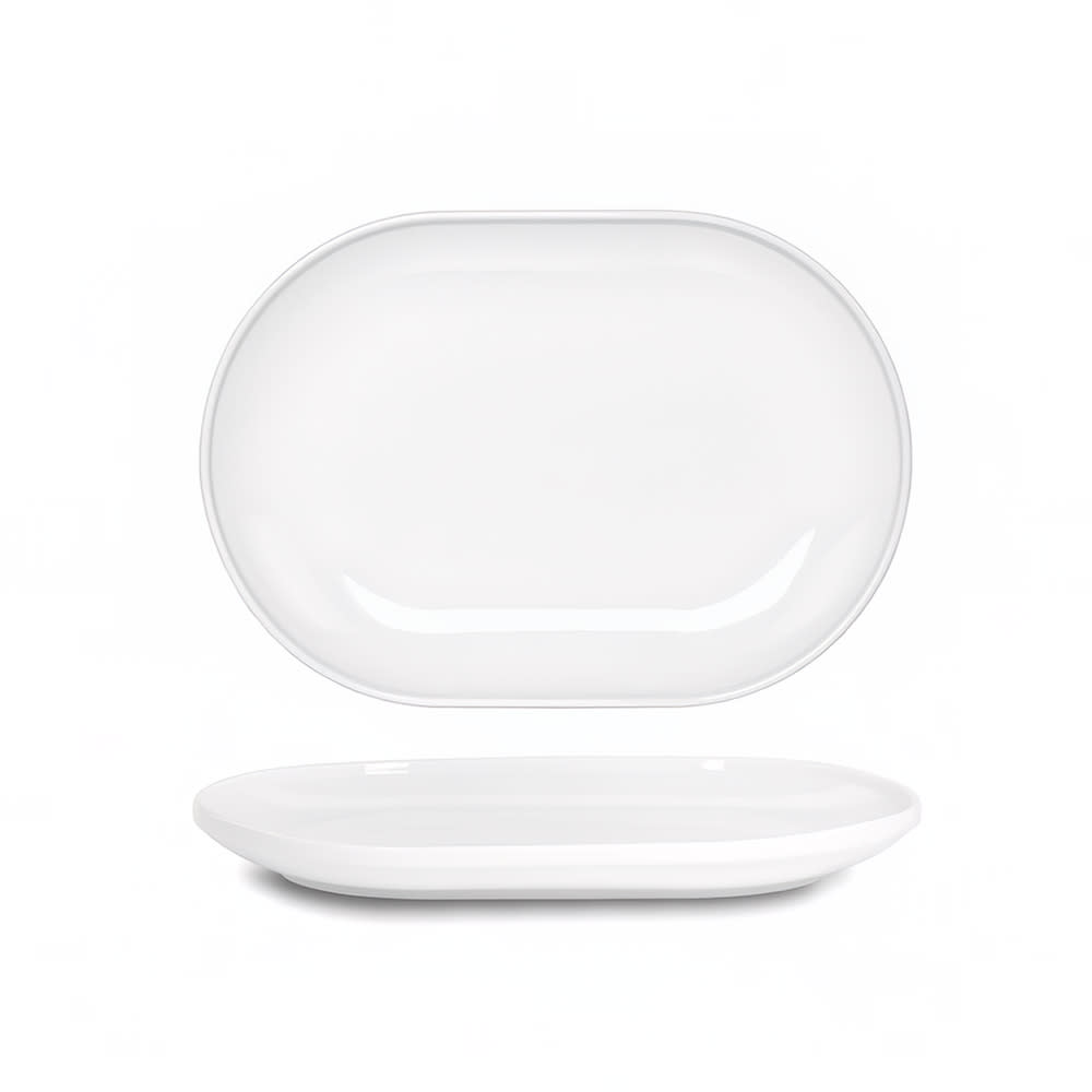 872-DDP096WHP21 Oval Bevel™ Plate - 13" x 9", White