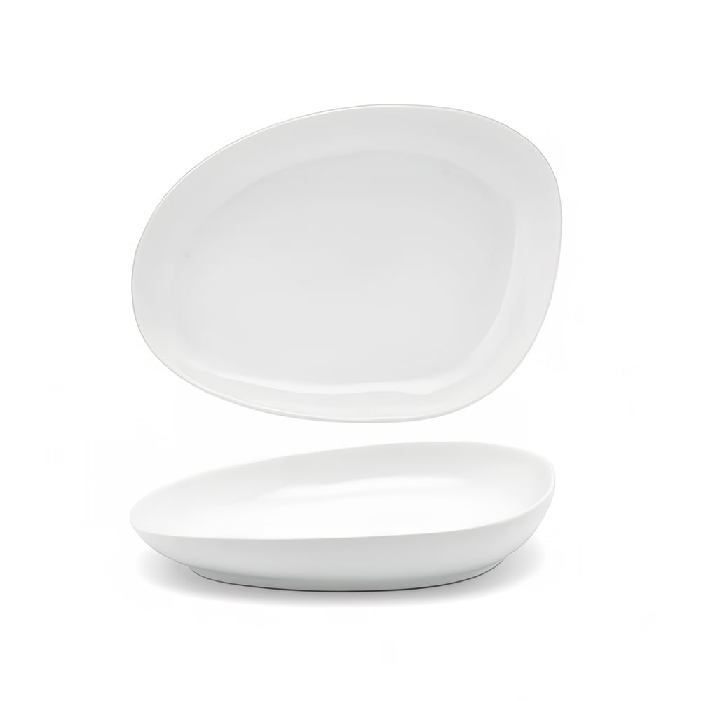872-DSP032WHP23 Oval Kiln® Plate - 8" x 6", Porcelain, Superwhite