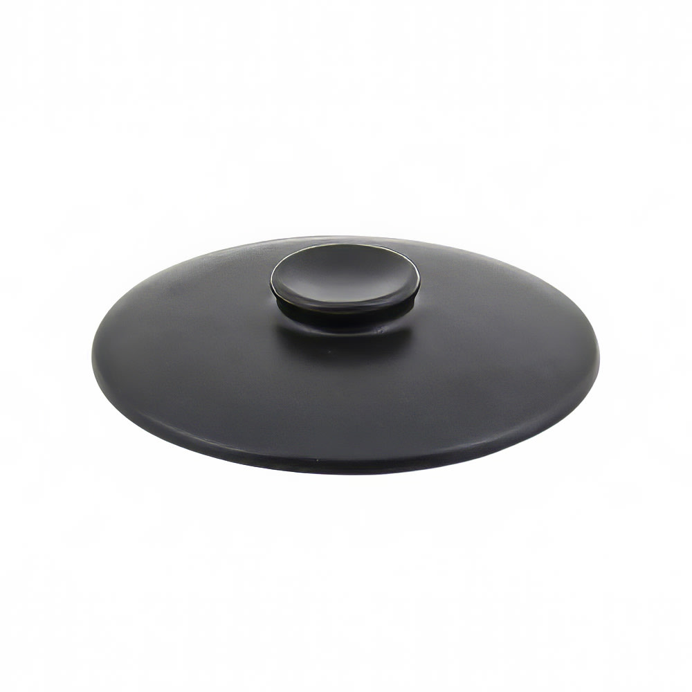 872-DLI132BKC21 6 1/4" Round Kiln® Baking Dish Lid - Porcelain, Black