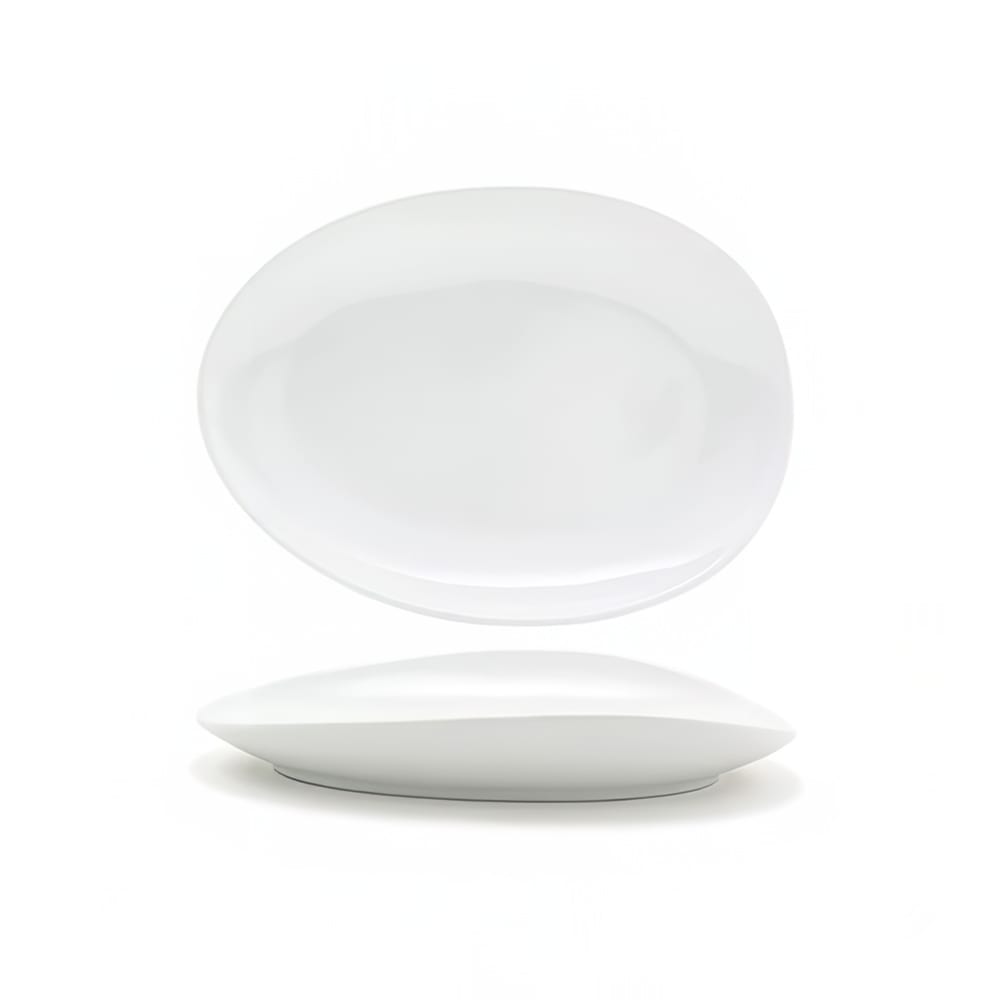 872-DOS030WHP20 Oval Tides™ Plate - 12" x 8 3/4", Porcelain, White