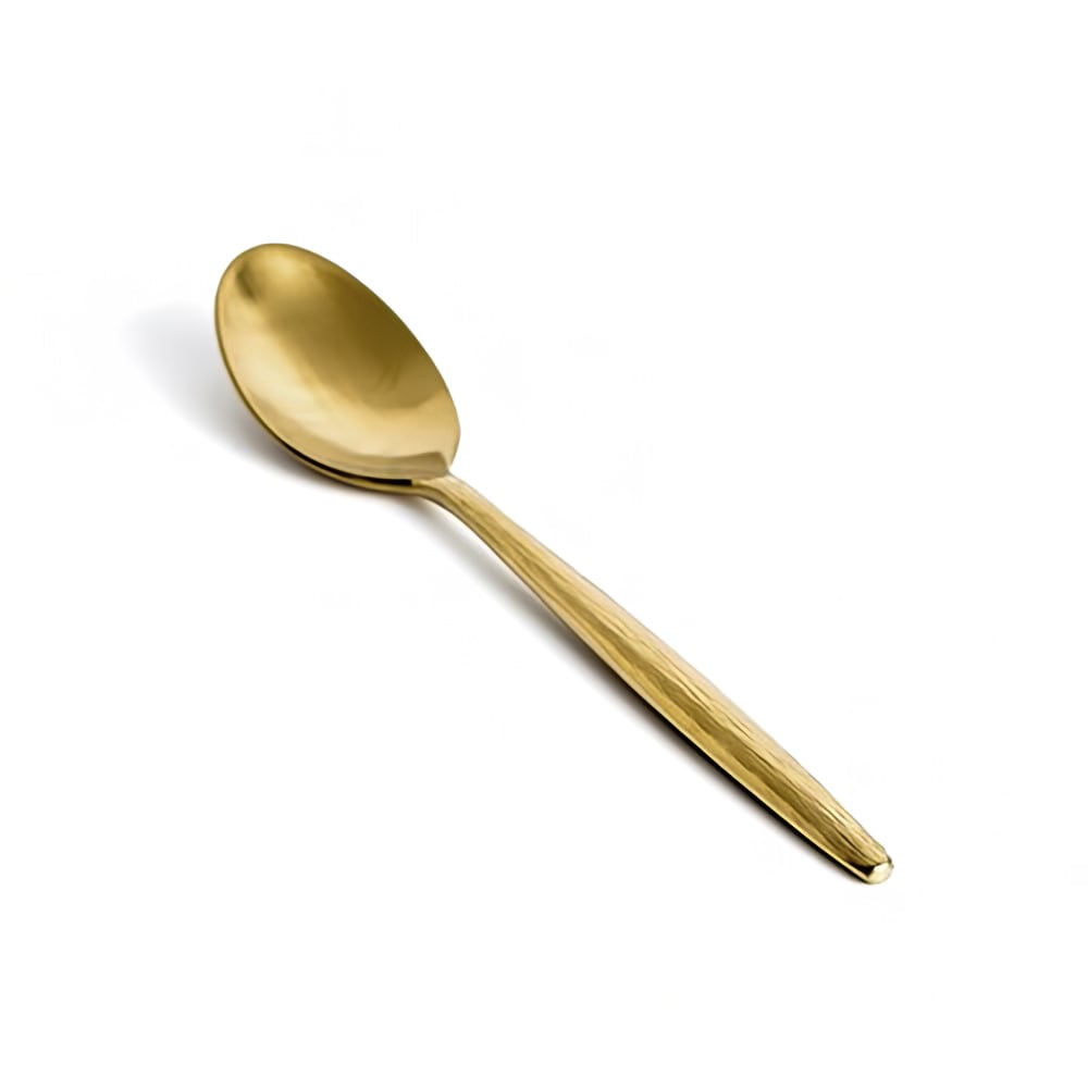 872-FDS010GOS23 7 1/2" Dinner Spoon with 18/10 Stainless Grade - Owen Pattern, Matte Brass