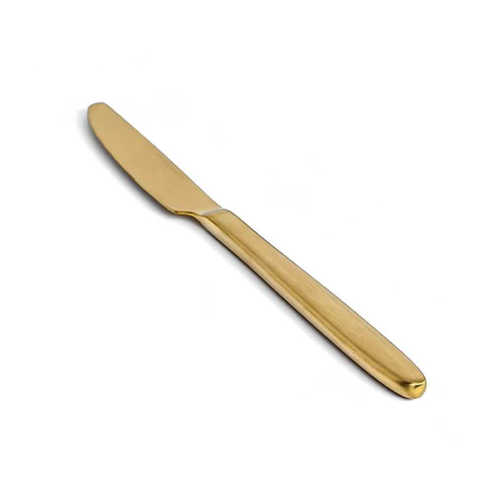 872-FDK008GOS23 9 1/4" Dinner Knife with 18/10 Stainless Grade - Luca Pattern, Matte Brass
