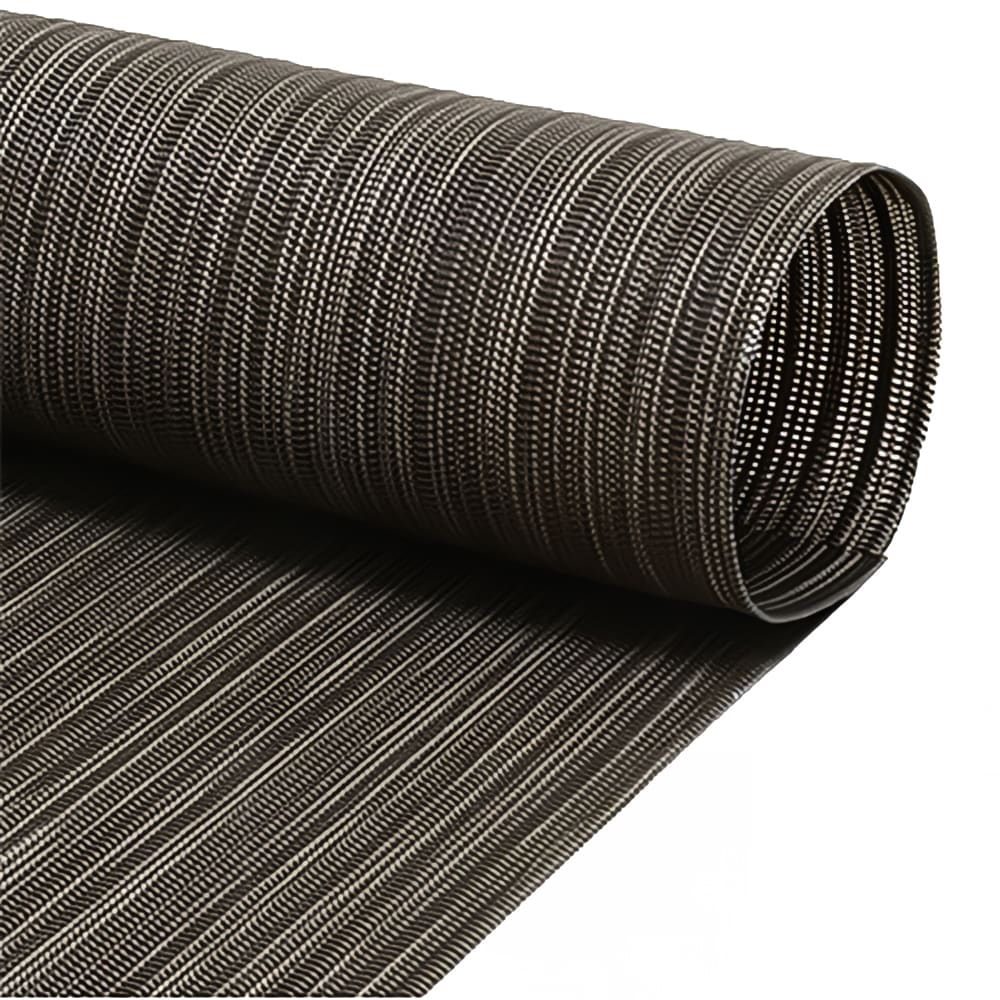 872-XPM108BKV83 Rectangular Carbon Placemat - 16" x 12", Woven Vinyl, Metroweave®
