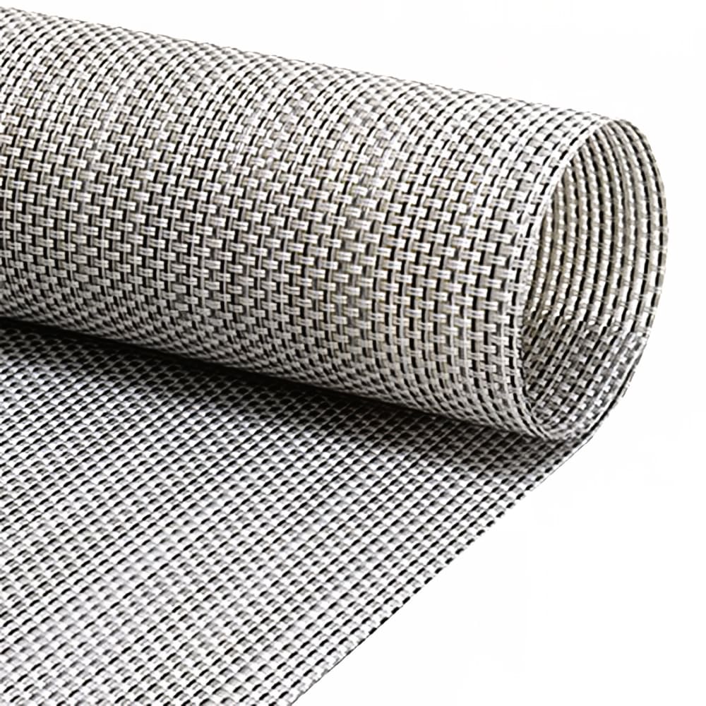 872-XPM098GYV83 Rectangular Gray Placemat - 16" x 12", Woven Vinyl, Metroweave®