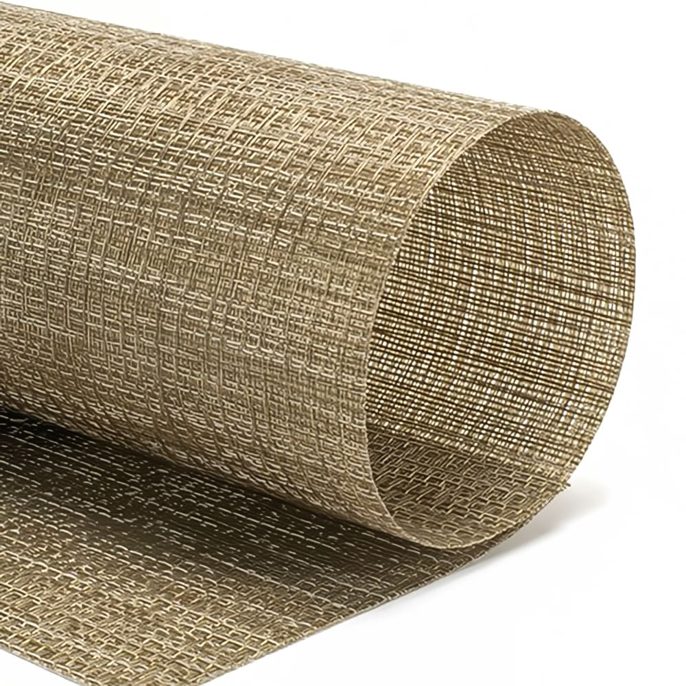872-XPM130NAV83 Rectangular Natural Placemat - 16" x 12", Woven Vinyl, Metroweave®