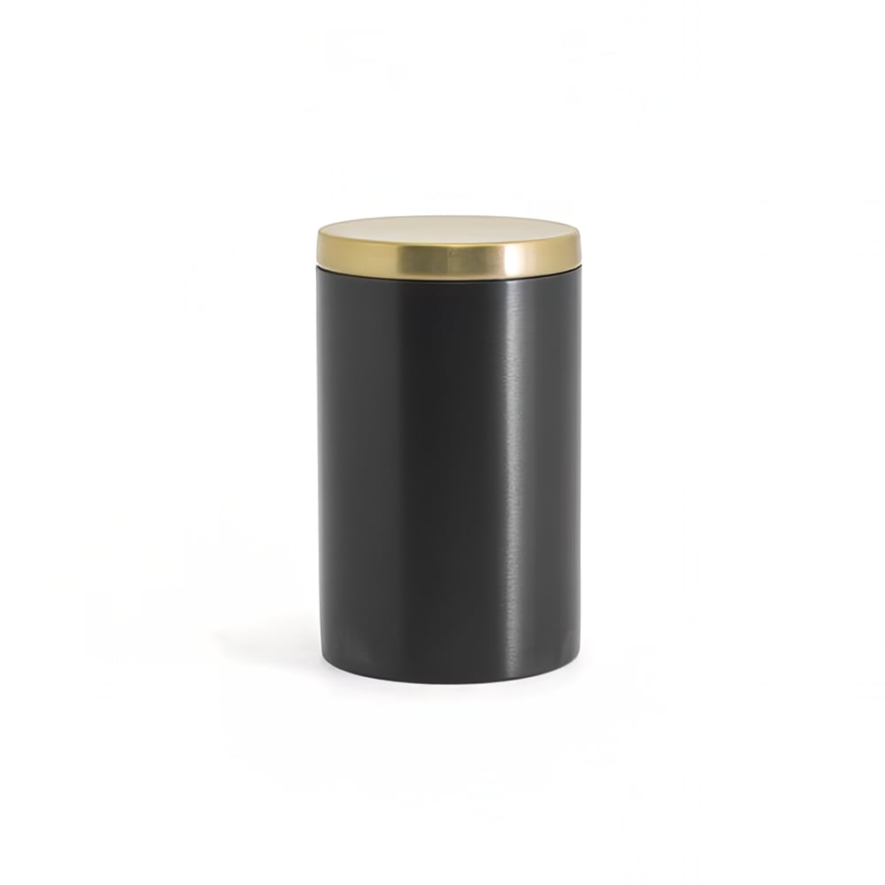 872-RJR030BKS23 10 oz Round Storage Jar - Stainless Steel, Matte Black