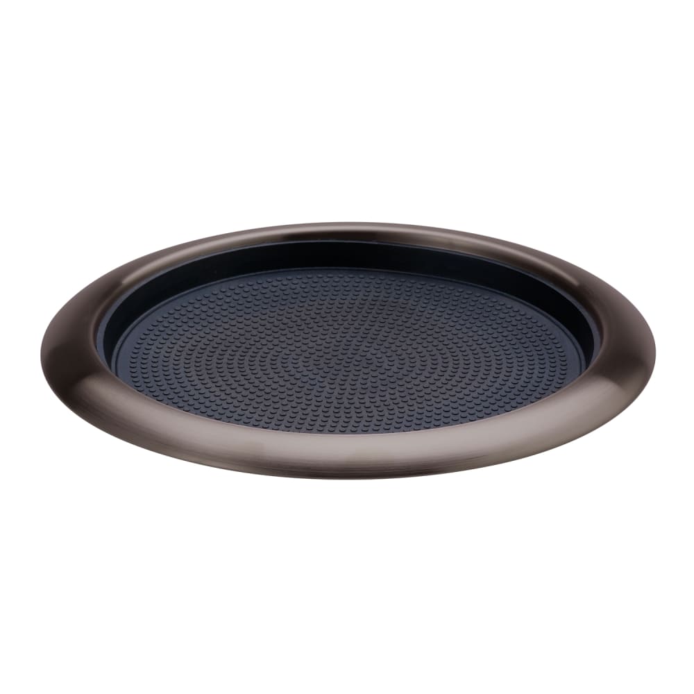 482-TR119RIDT 11" Non-Slip Tray w/ Removable Rubber Insert, Dark Tungsten
