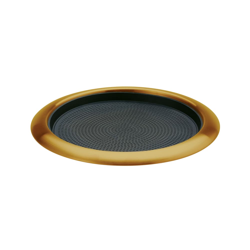 482-TR119RIVG 11" Non-Slip Tray w/ Removable Rubber Insert, Vintage Gold