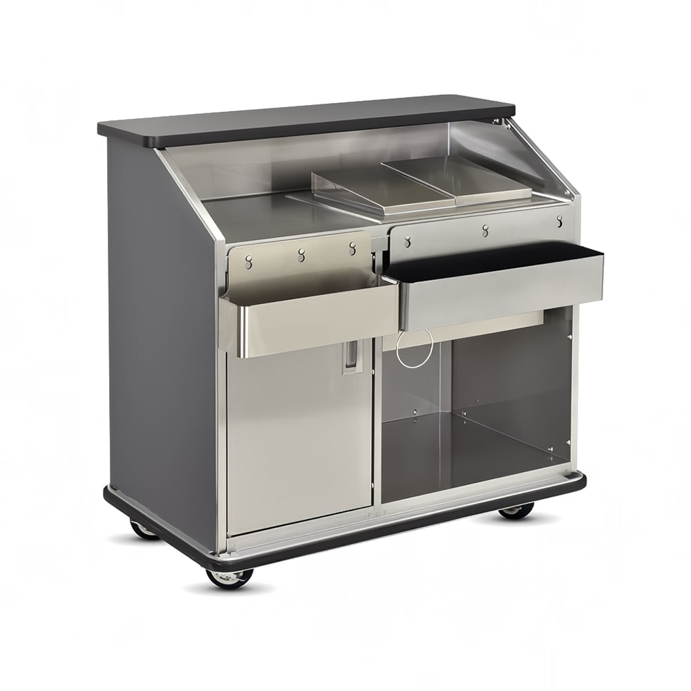 219-CB4788860 47 1/2" Portable Bar w/ 60 lb Ice Bin, Speed Rack & Underbar Server - Pinn...