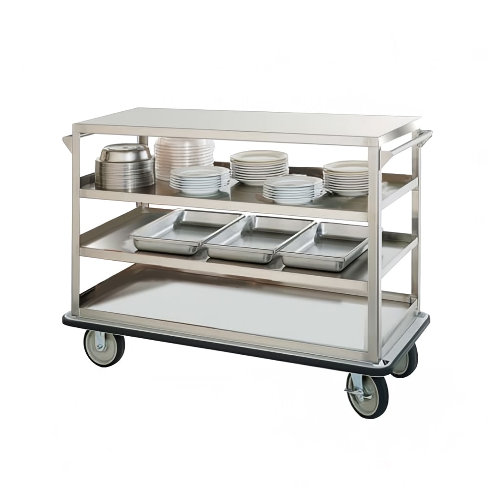 219-UCU412 Queen Mary Cart - 4 Levels, 1600 lb. Capacity, Stainless, Raised Edges