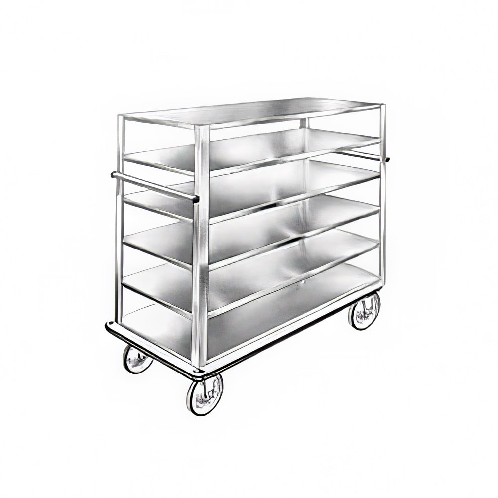 219-UCU72512AL Queen Mary Cart - 5 Levels, 2000 lb. Capacity, Aluminum, Raised Edges