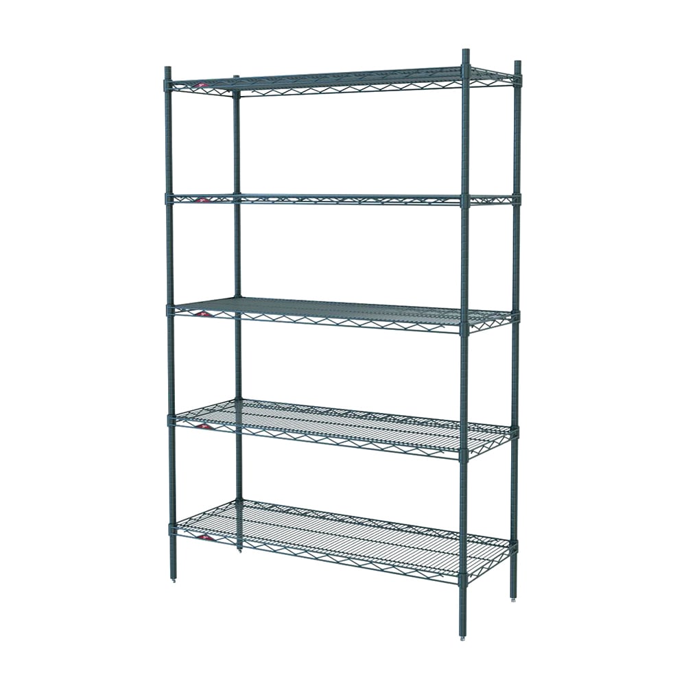 001-5N557K3 48" NSF 5-Tier Epoxy Coated Wire Shelf Kit - Super Erecta®, 24"W, 74"H