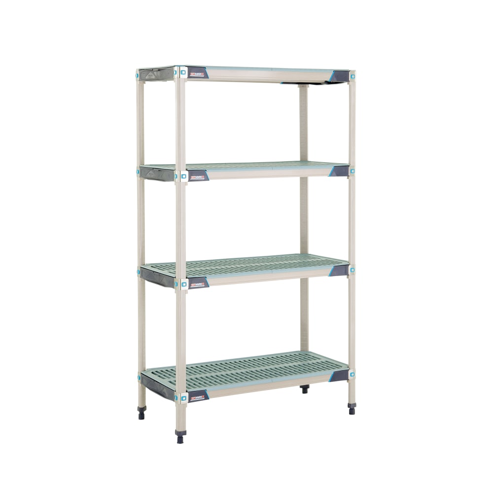 001-X336GX3 36" NSF 4-Tier Heavy-Duty Plastic Shelving Unit - MetroMax® i, 18"W, 63&quo...
