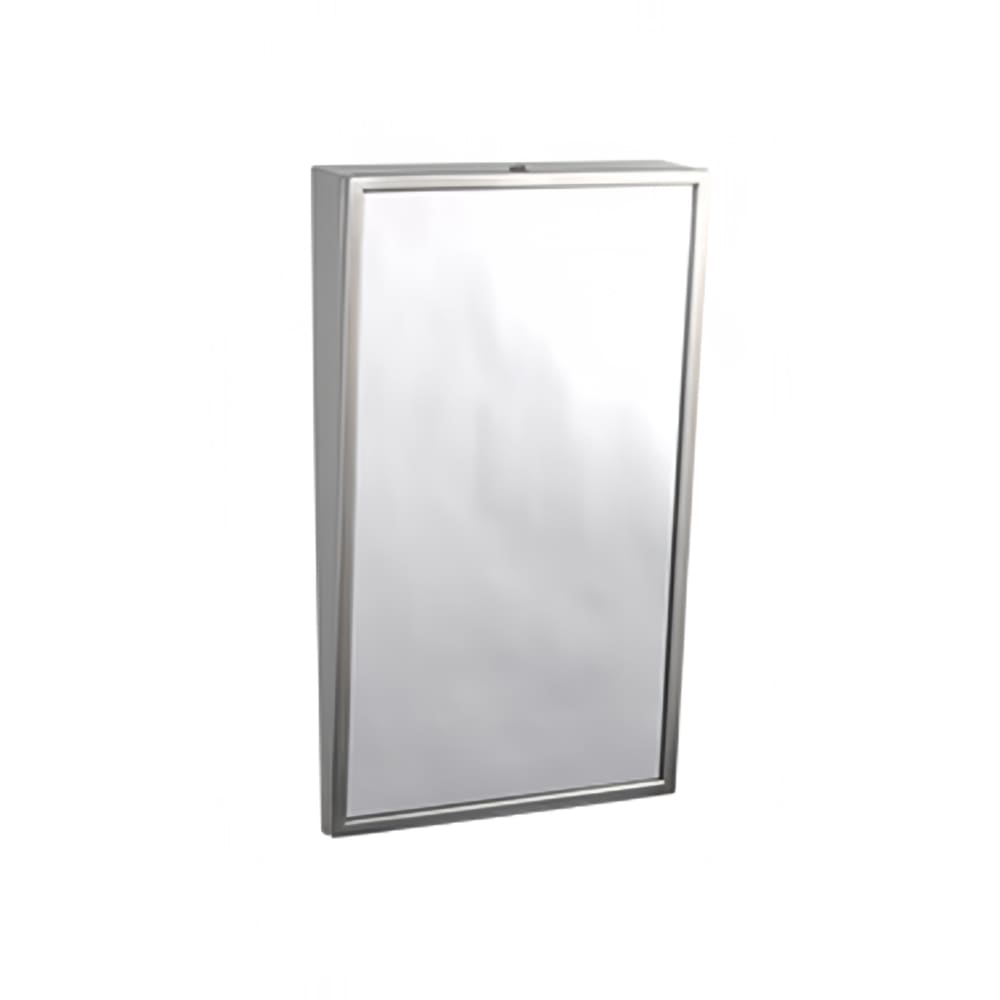 948-FT18X30 Fixed-Position Tilt Mirror - 18" x 30", Satin Stainless