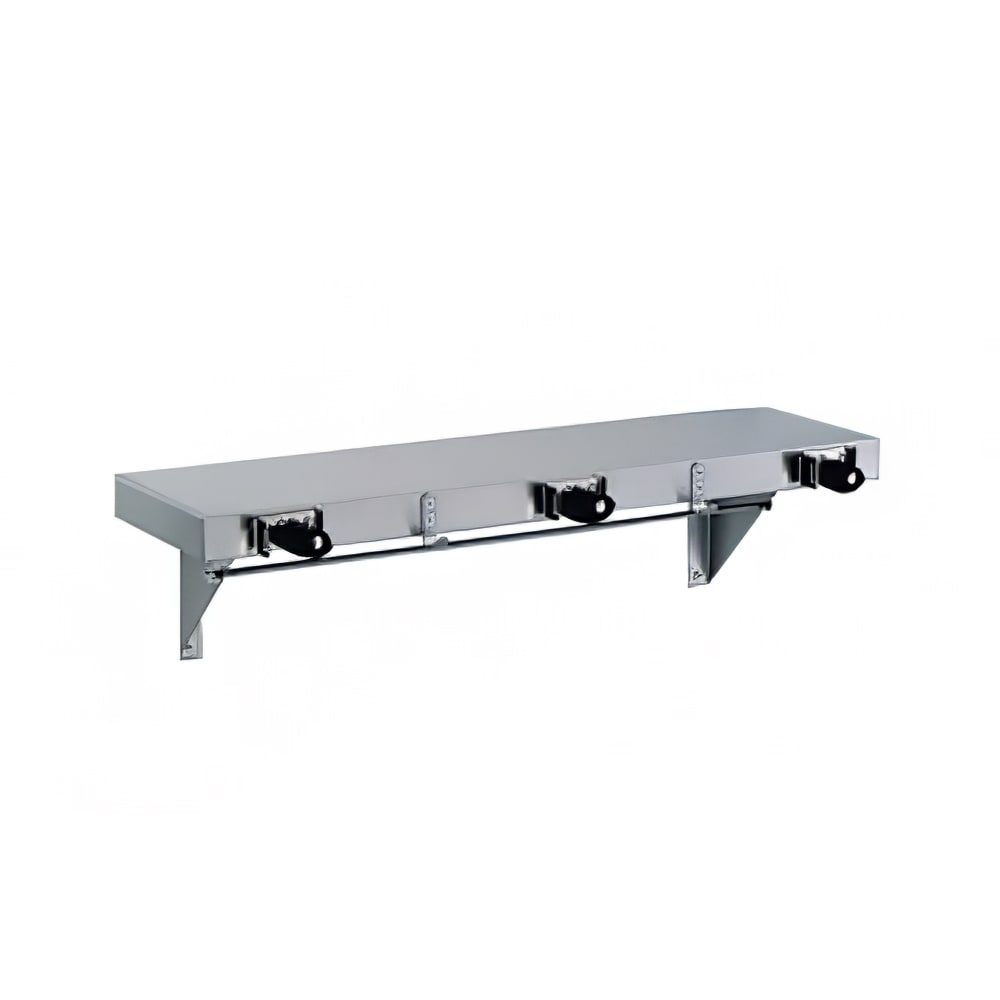 948-US2 36" Utility Shelf w/ Mop, Broom Holder & Rag Hooks
