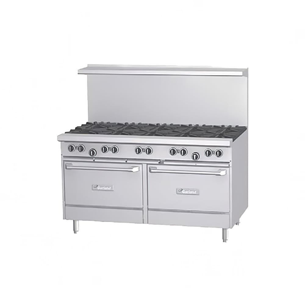 451-G606G24RSNG 60" 6 Burner Gas Range w/ Griddle & Standard Ovens & Storage Base, N...