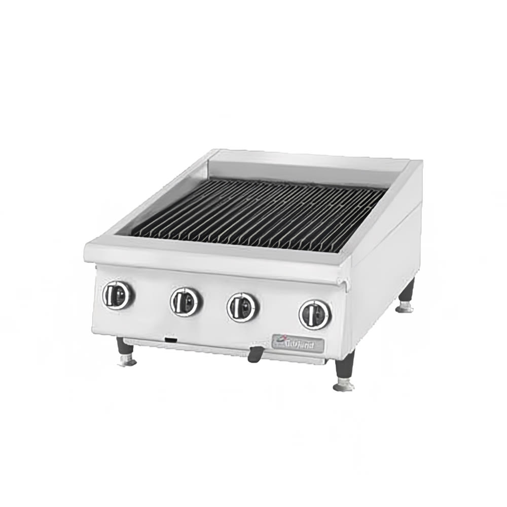 451-GTBG48NR48LP 48" Countertop Charbroiler w/ Cast Iron Grates - Manual Controls, Liquid Pr...
