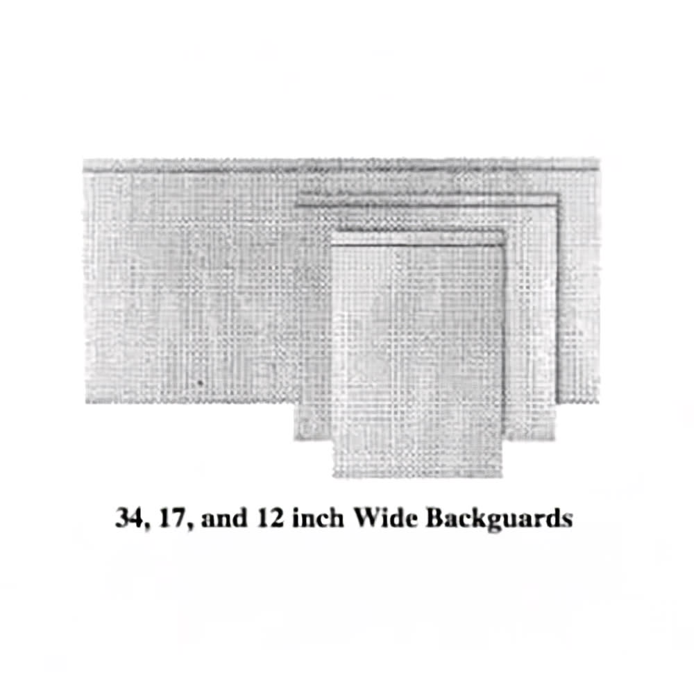451-M48DDBG Master Series Backguard/ Flue Riser, 34 1/2" X 48"W, Stainless