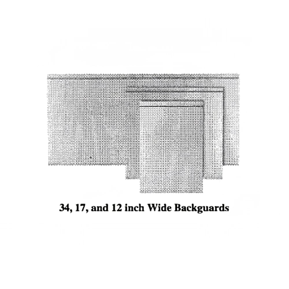 451-M48BG Master Series Backguard/ Flue Riser, 17" X 48"W, Stainless
