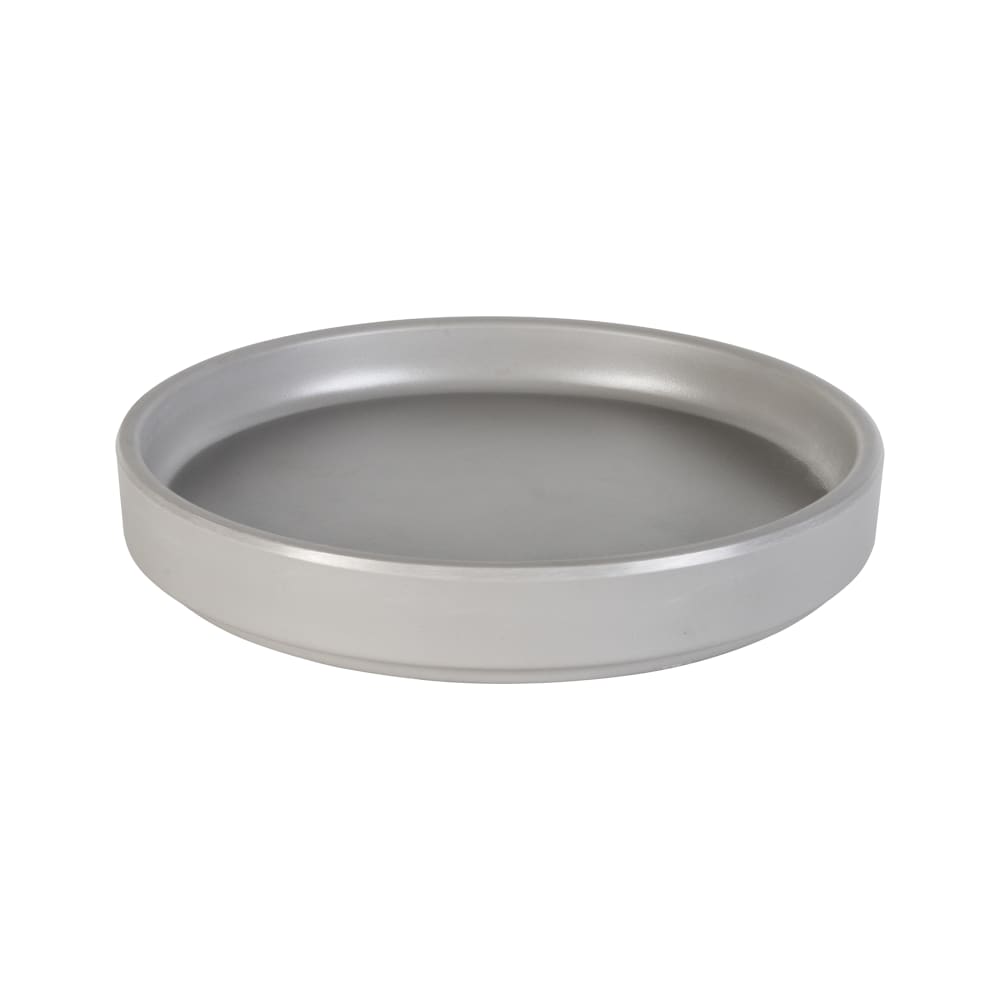 151-220266102 6" Round Melamine Low Rim Plate, Ash