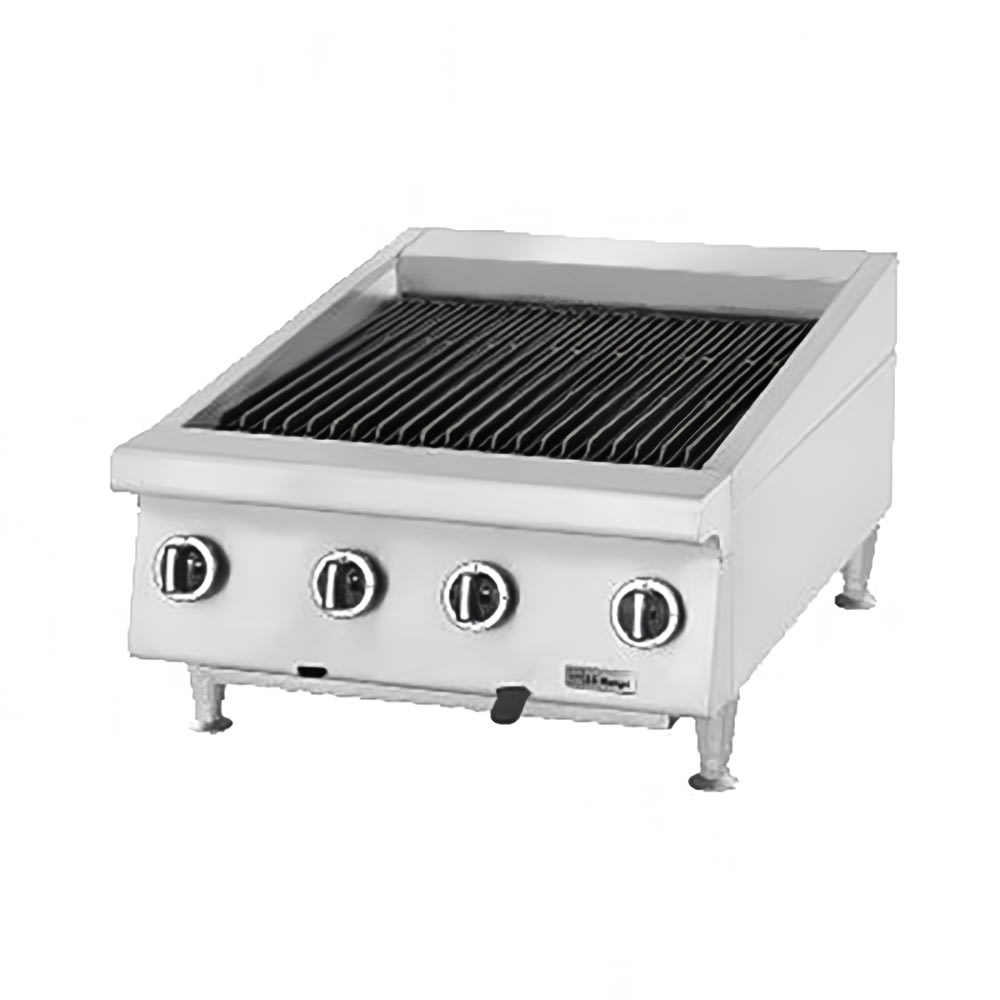 451-UTBG48NR48NG 48" Countertop Charbroiler w/ Cast Iron Grates - Manual Controls, Natural G...