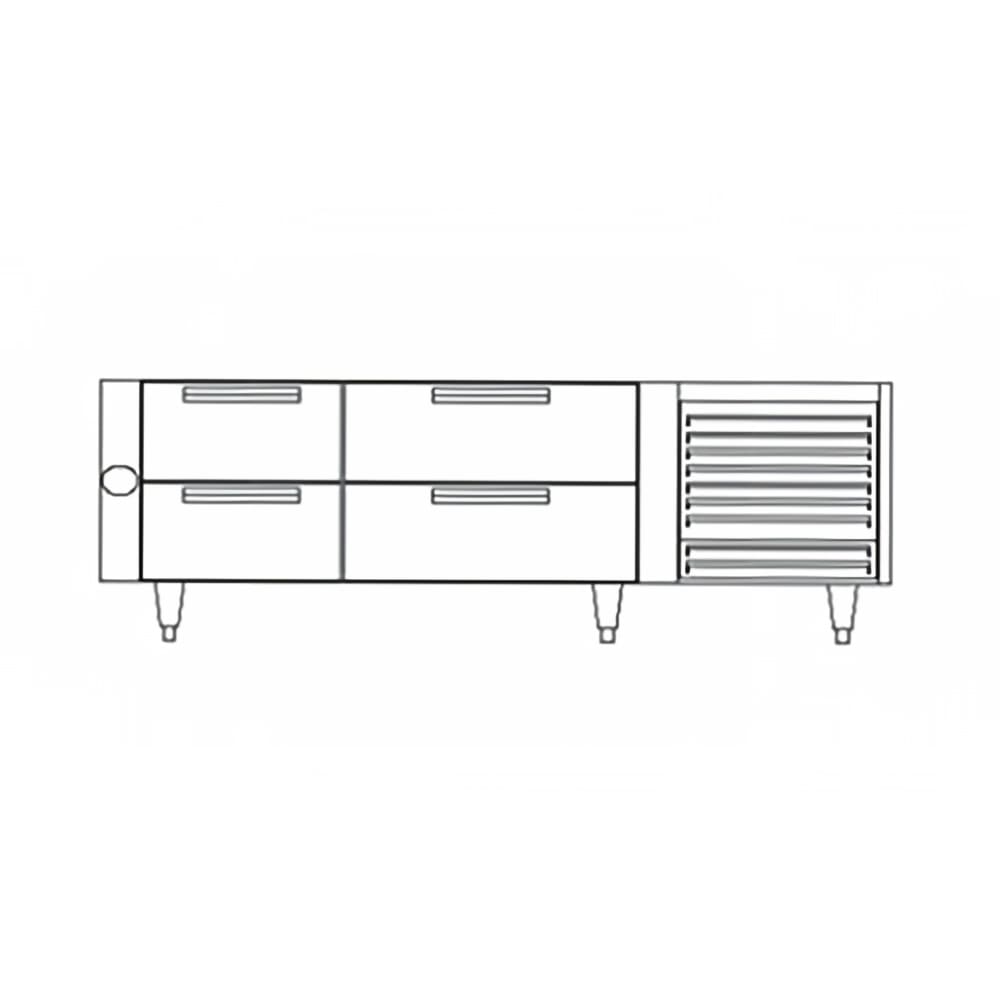 451-UN17FC54 54" Polar Cuisine Chef Base Freezer w/ (2) Drawers - 115v