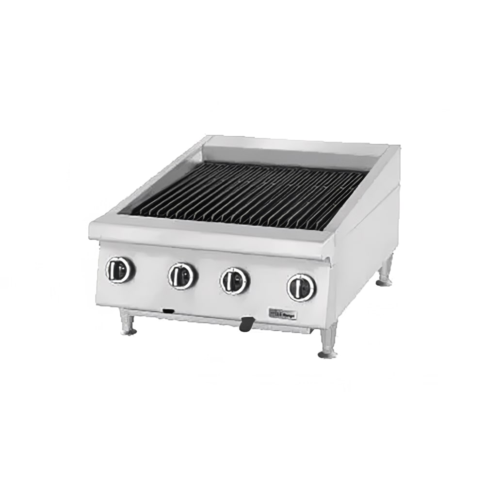 451-UTBG24AR24LP 24" Countertop Charbroiler w/ Cast Iron Grates - Manual Controls, Liquid Pr...