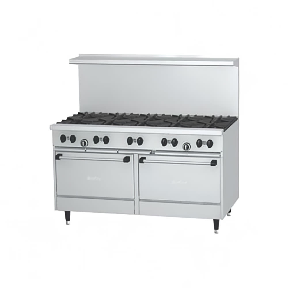 451-X6010RSLP 60" 10 Burner Gas Range w/ Standard Oven & Storage Base, Liquid Propane