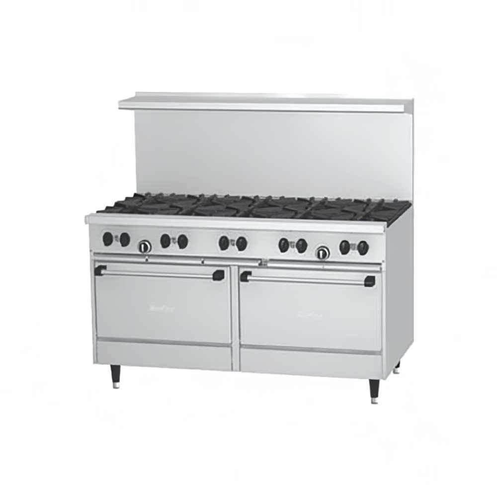 451-X6010RSNG 60" 10 Burner Gas Range w/ Standard Oven & Storage Base, Natural Gas