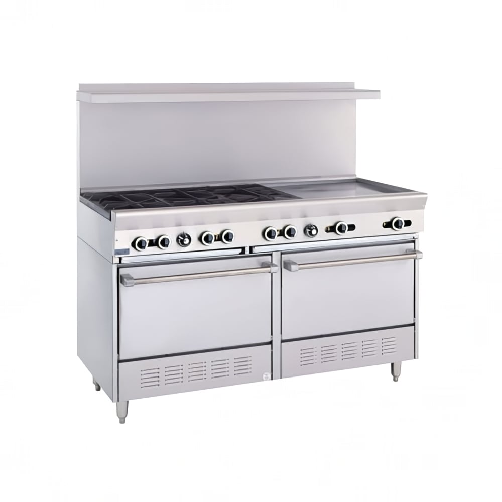 451-X606G24RSNG 60" 6 Burner Sunfire Gas Range w/ Griddle & Standard Oven & Storage...