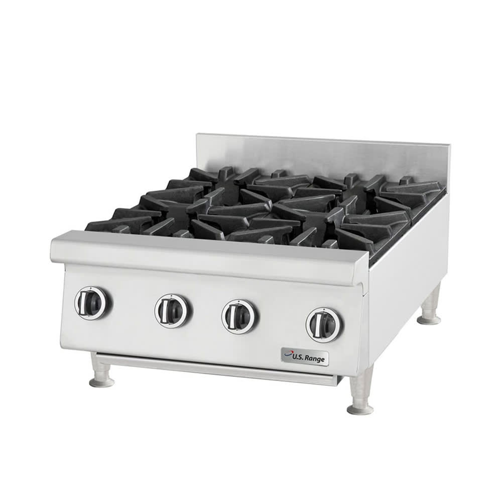 451-UTOG244LP 24" Gas Hotplate w/ (4) Burners & Manual Controls, Liquid Propane 