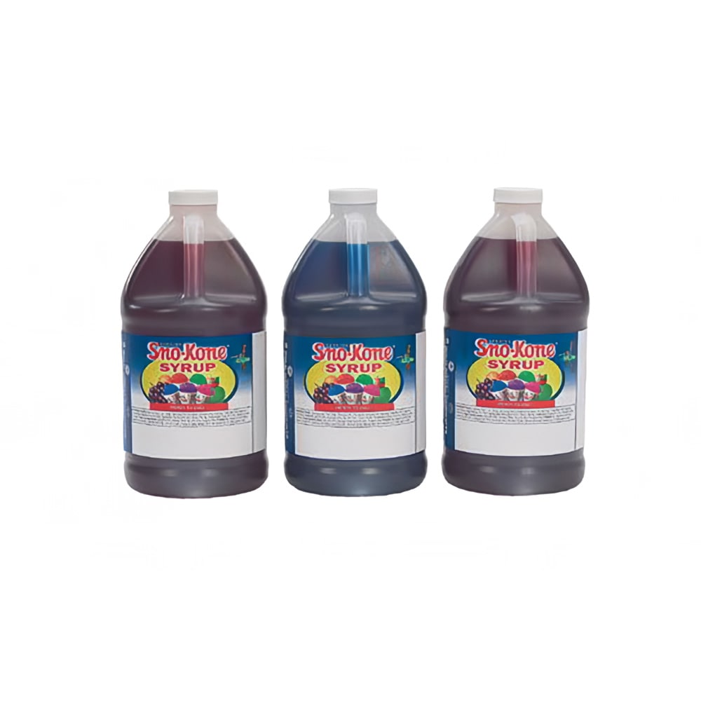 231-1050 Strawberry Snow Cone Syrup, Ready-To-Use, (4) 1 gal Jugs