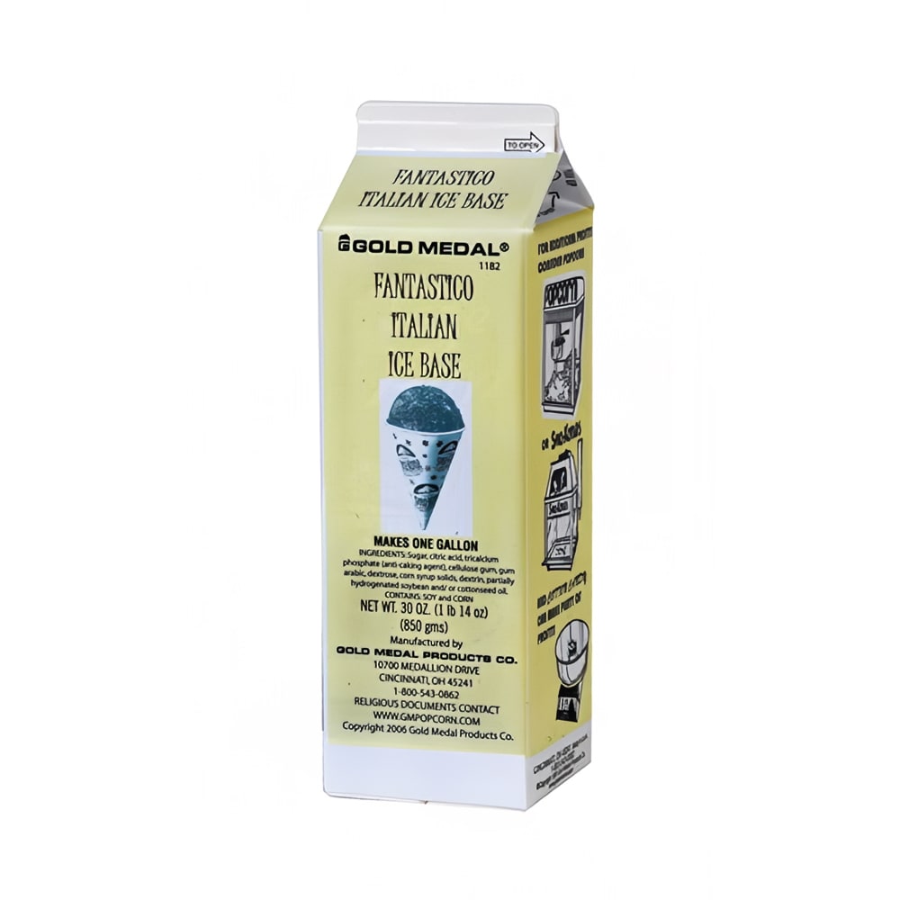 231-1182 Fantastico Italian Ice Base Mix, 12/Case