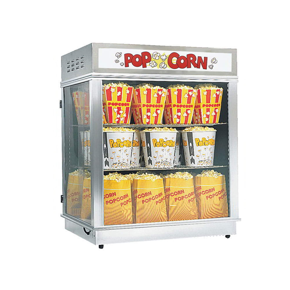 231-2004SLDN Astro Pop Staging Cabinet w/ Swing & Sliding Doors & 3 Shelf Warmer, Neon Si...