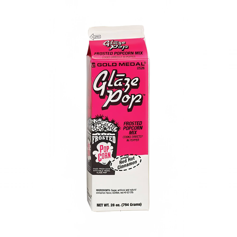 231-2526 Red Cinnamon Glaze Pop w/ (12) 28 oz Cartons