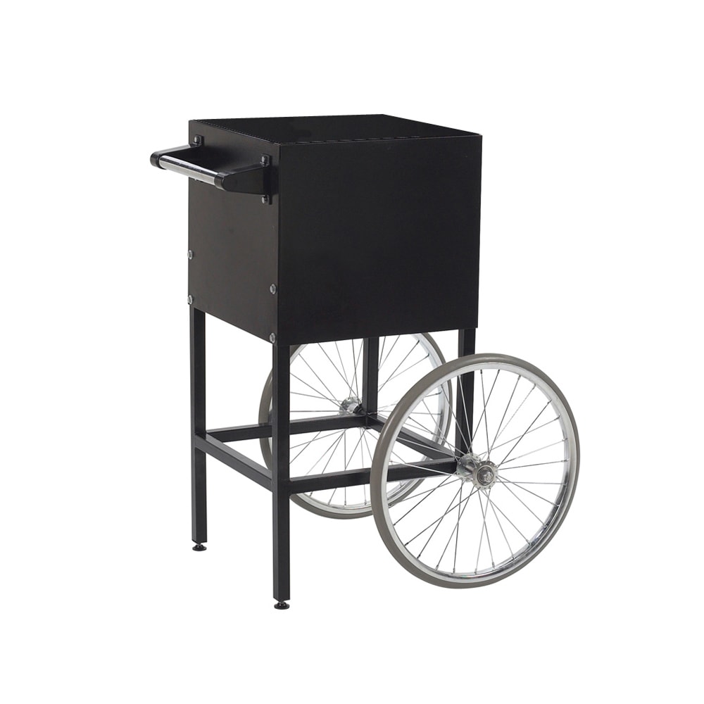 231-2649MD Fun Pop Cart for 4 oz Popper w/ Storage Compartment & 2 Spoke Wheels, Midnight Bla...