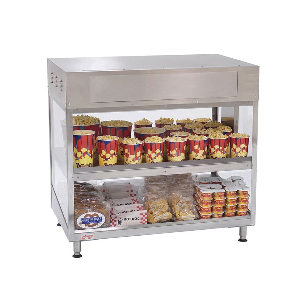 231-2856 36" Popcorn Staging Cabinet w/ (2) Shelves, 120v