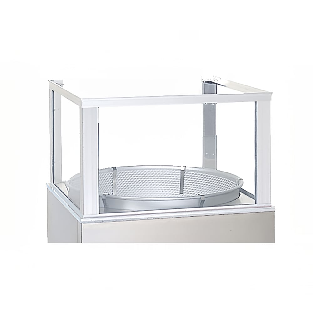 231-3034 Mini Unifloss Top for Cotton Candy Machine w/ Aluminum Sneeze Guard, Stainless