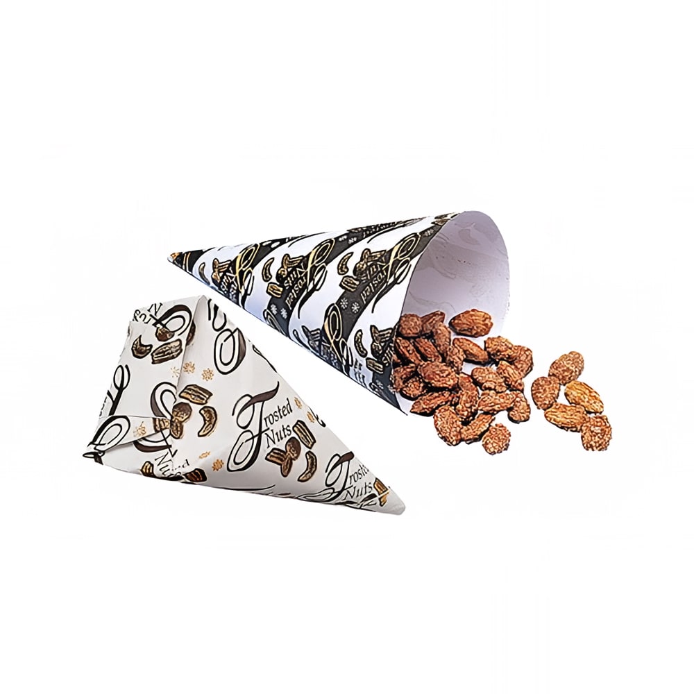 231-4502 Heavy Frosted Nut Cones w/ Graphics, 2,500 Master Case