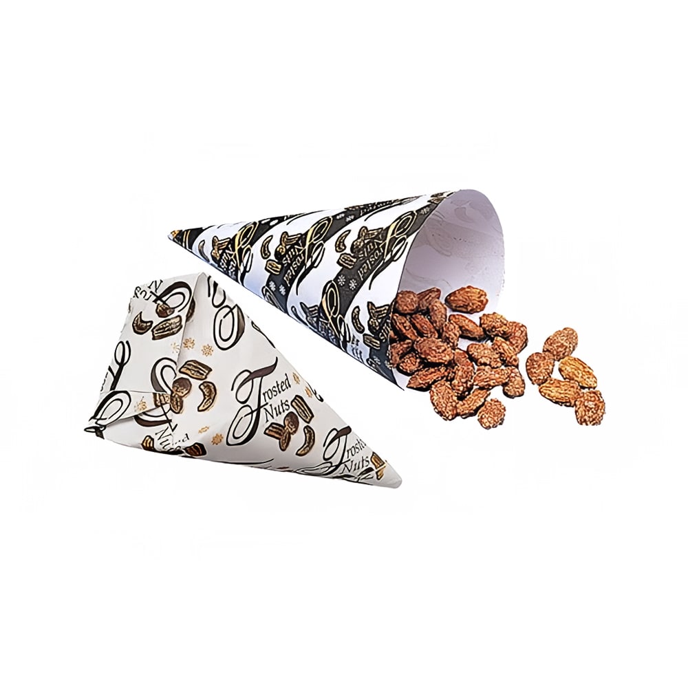 231-4502M Heavy Frosted Nut Cones w/ Graphics, 1,000 Master Case