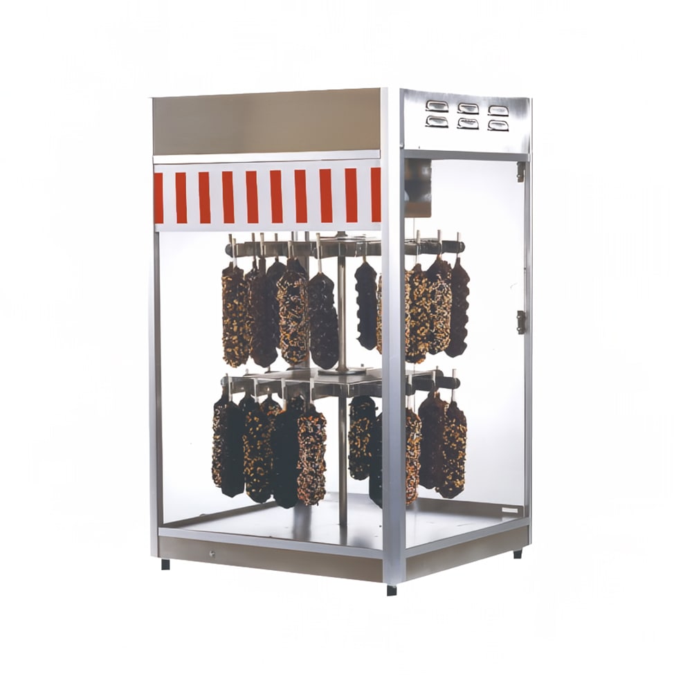 231-5535 18" Full Service Fudge Puppie Warmer Display Case - (2) Tier Rack, 120v