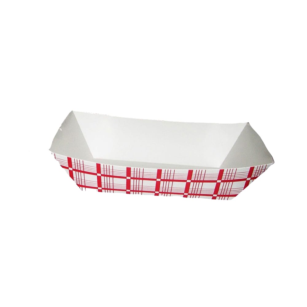 231-9102 Disposable Red & White Food Tray, 1,000/Case