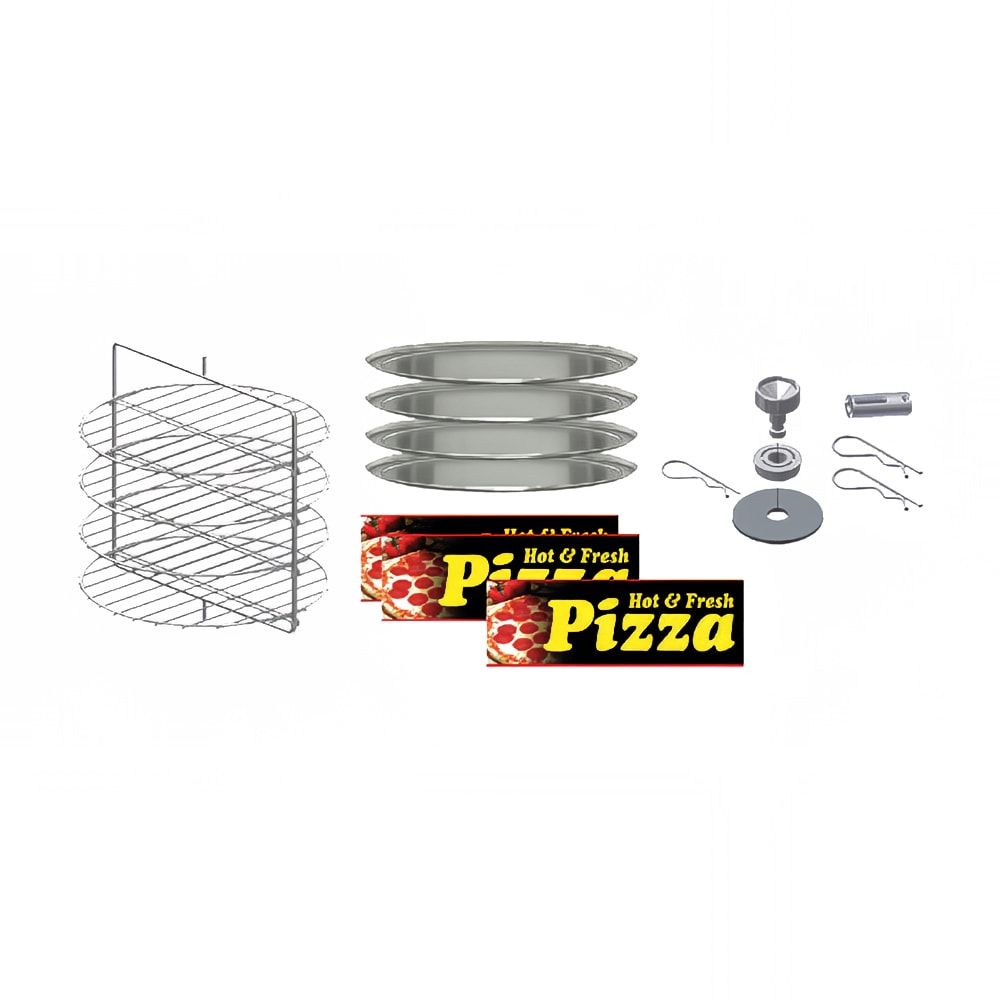 231-5553000 19" Round 4 Tier Rack w/ (4) Pans for 5550 00 & 5550 01 Merchandisers