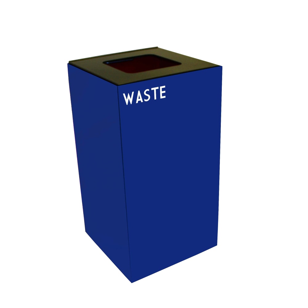 125-28GC03BL 28 gal Indoor Decorative Trash Can - Metal, Blue