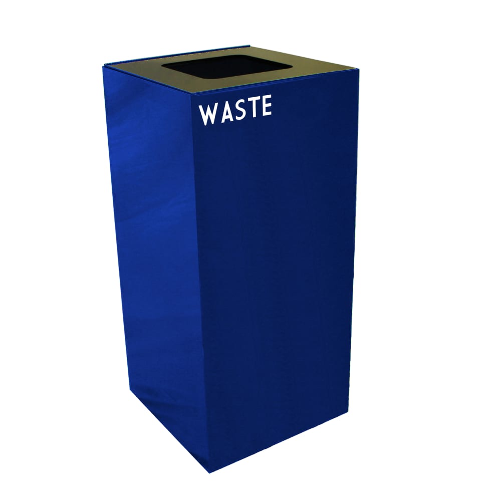 125-32GC03BL 32 gal Indoor Decorative Trash Can - Metal, Blue