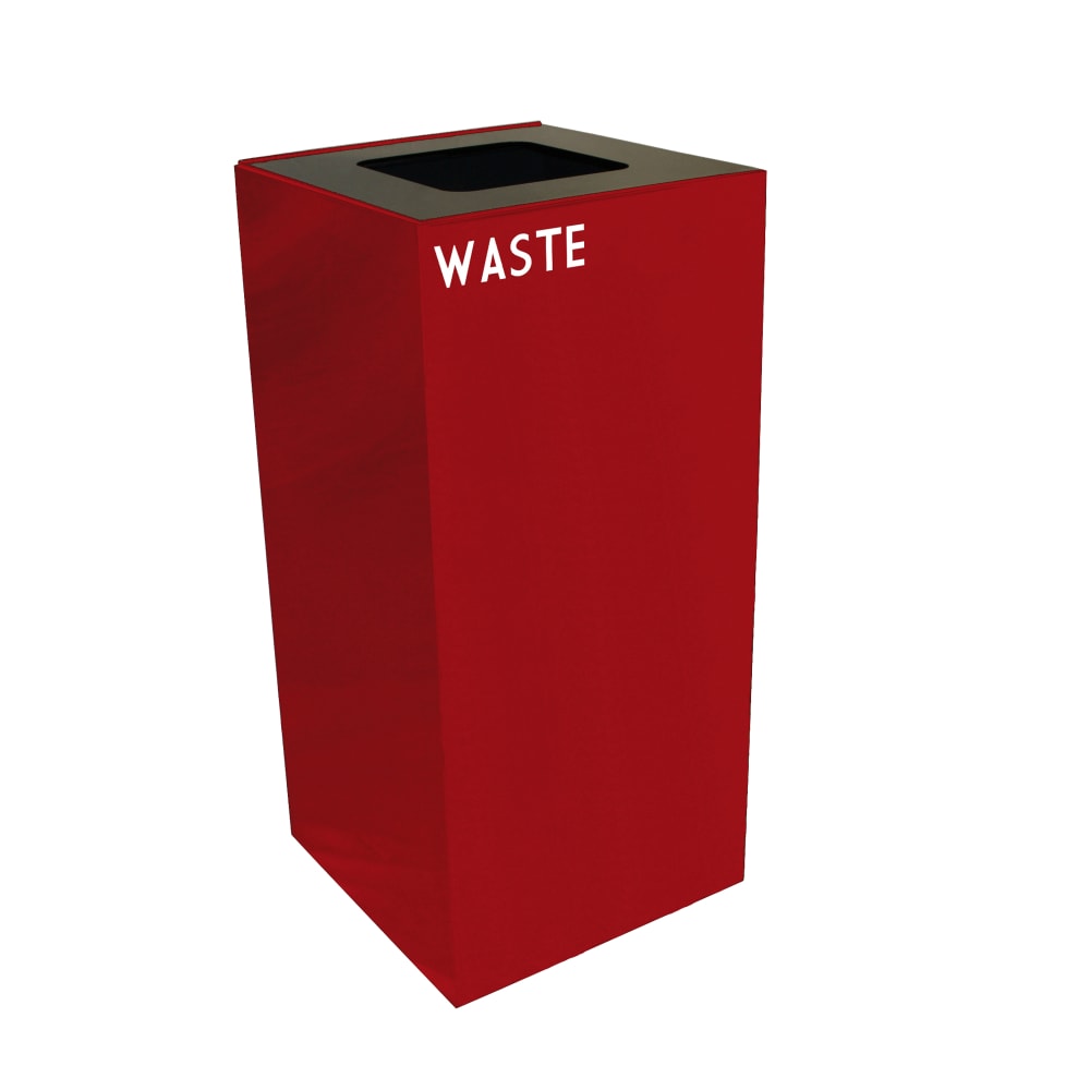 125-32GC03SC 32 gal Indoor Decorative Trash Can - Metal, Scarlet