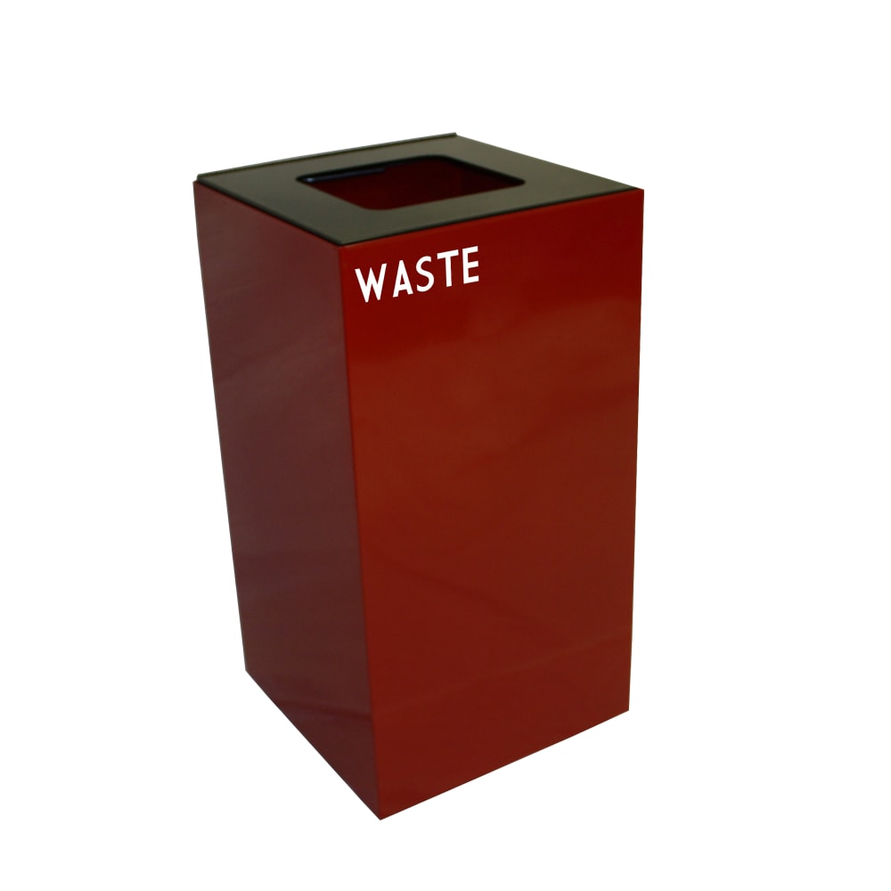 125-28GC03SC 28 gal Indoor Decorative Trash Can - Metal, Scarlet