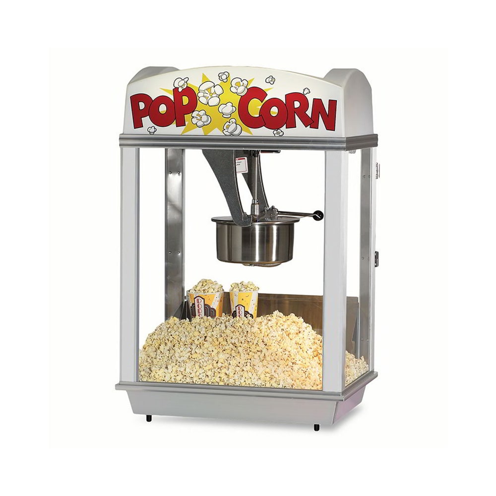 231-2005120240 Deluxe Whiz Bang Popcorn Machine w/ 12 oz Kettle & White Dome, 120v